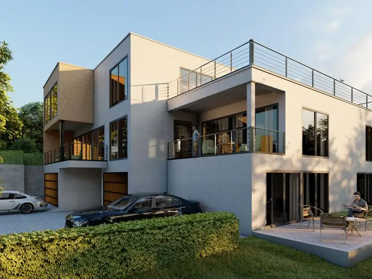 Neubau eines Wohnhauses mit fünf Wohneinheiten in Holzrahmenbau